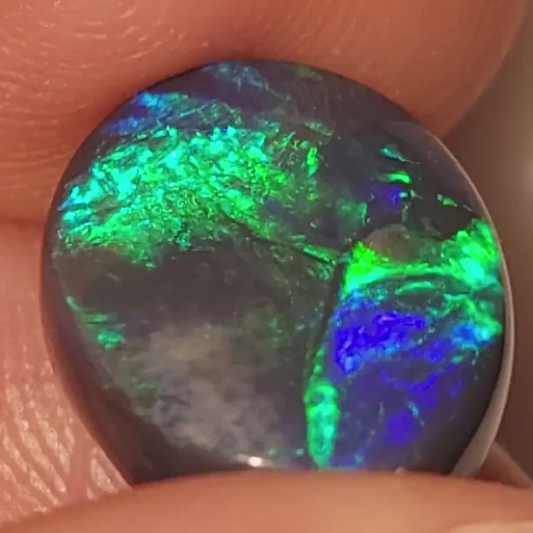 Lightning Ridge Black Opal 8.26 Cts Large Genuine Solid Black Opal Gemstone