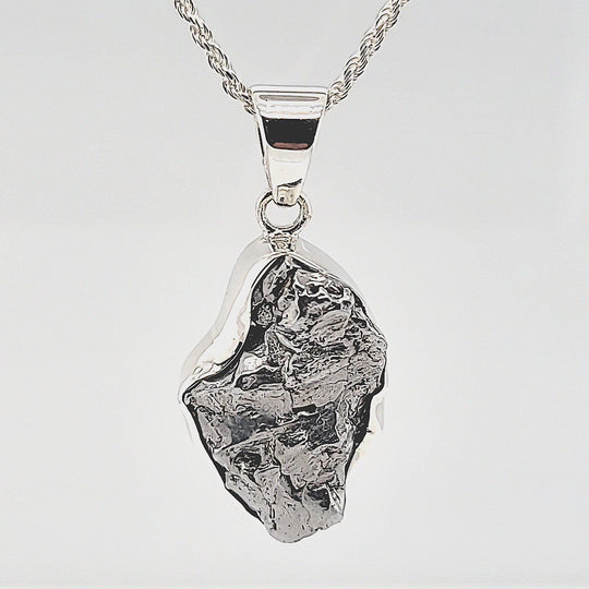 Campo Del Cielo Pendant! LARGE Meteorite Rock Necklace, Comet Iron Meteorite Stone Pendant!