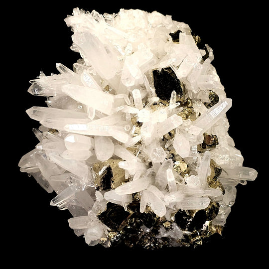 Pyrite & Quartz Extra Large 7 Lbs! Crystal Cluster Mineral Specimen, Huanzala Mine Peru - Earth Perfection