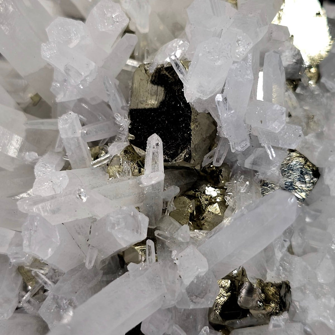 Pyrite & Quartz Extra Large 7 Lbs! Crystal Cluster Mineral Specimen, Huanzala Mine Peru - Earth Perfection