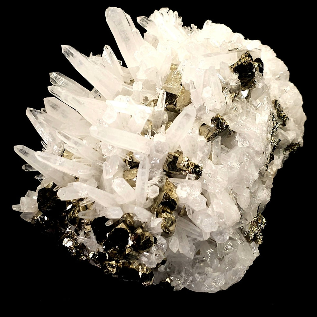 Pyrite & Quartz Extra Large 7 Lbs! Crystal Cluster Mineral Specimen, Huanzala Mine Peru - Earth Perfection