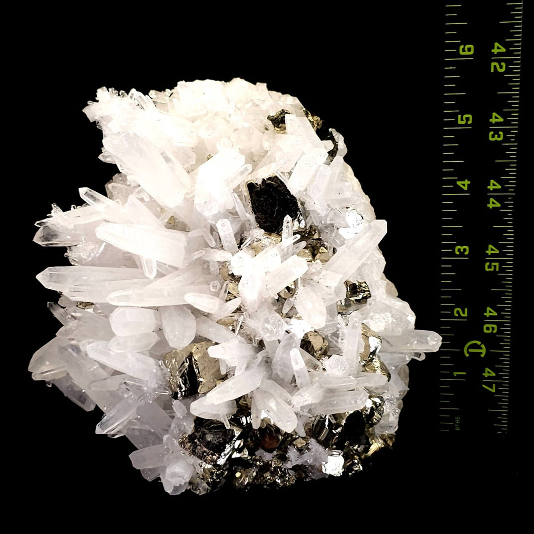 Pyrite & Quartz Extra Large 7 Lbs! Crystal Cluster Mineral Specimen, Huanzala Mine Peru - Earth Perfection