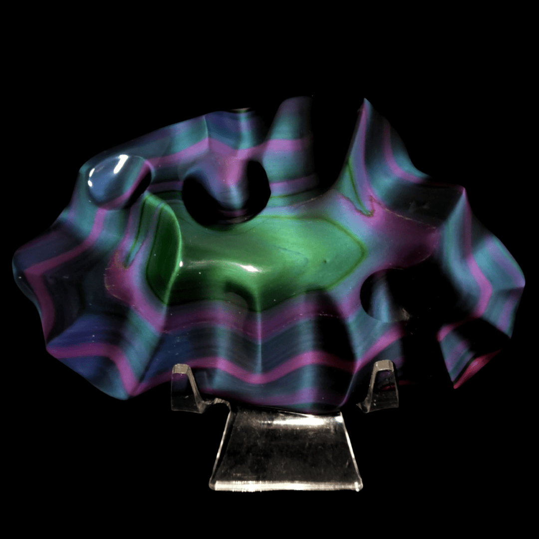 Rainbow Obsidian Crystal Carving, 3.7 Lb Museum - Grade Rare Natural Obsidian Sculpture - Earth Perfection