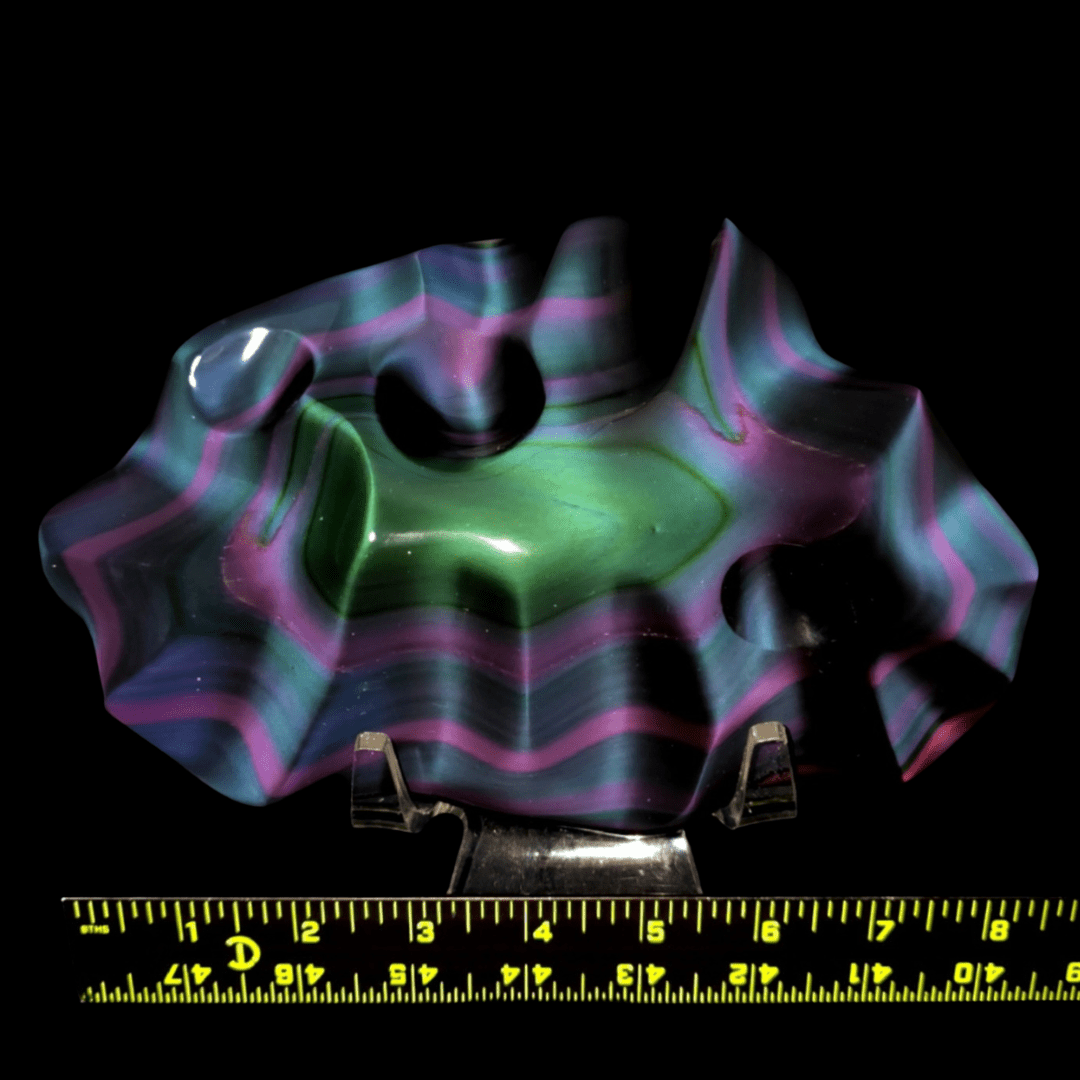 Rainbow Obsidian Crystal Carving, 3.7 Lb Museum - Grade Rare Natural Obsidian Sculpture - Earth Perfection