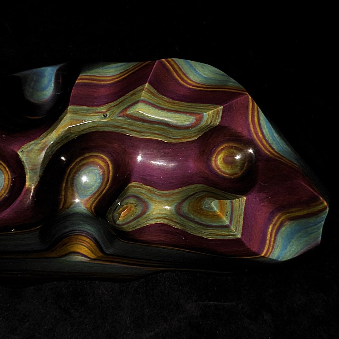 Rainbow Obsidian Freeform, Extra Large 6.5 Lb Rare Museum - Grade Colorful Polished Crystal - Earth Perfection