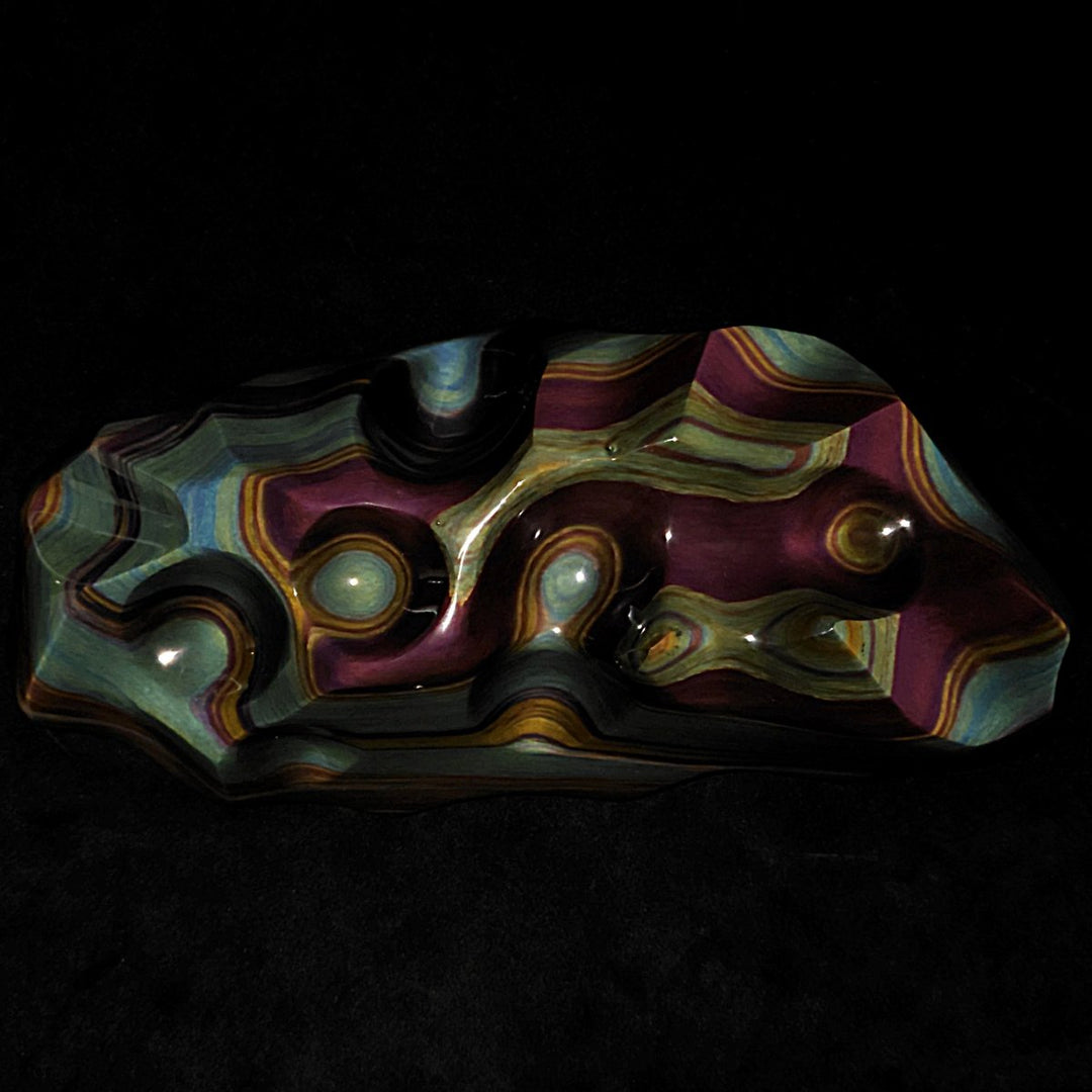 Rainbow Obsidian Freeform, Extra Large 6.5 Lb Rare Museum - Grade Colorful Polished Crystal - Earth Perfection