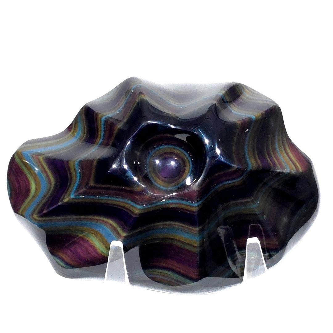 Rainbow Obsidian Sculpture, 3 Lb Museum - Grade Rare Obsidian Sheen Gemstone - Earth Perfection
