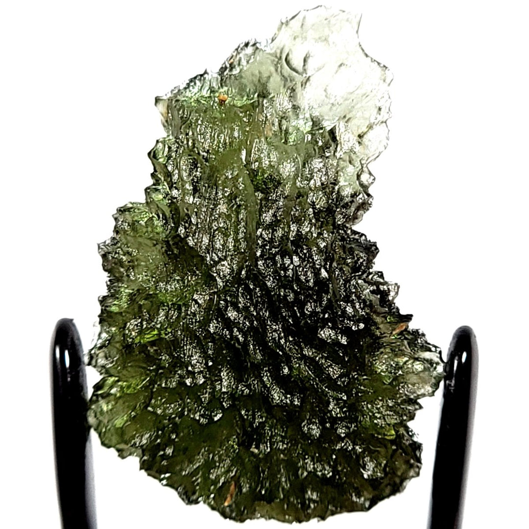 Rare Moldavite Tektite, Large Teardrop Flame Shape, 6.5 G Raw Cosmic Green Gemstone - Earth Perfection