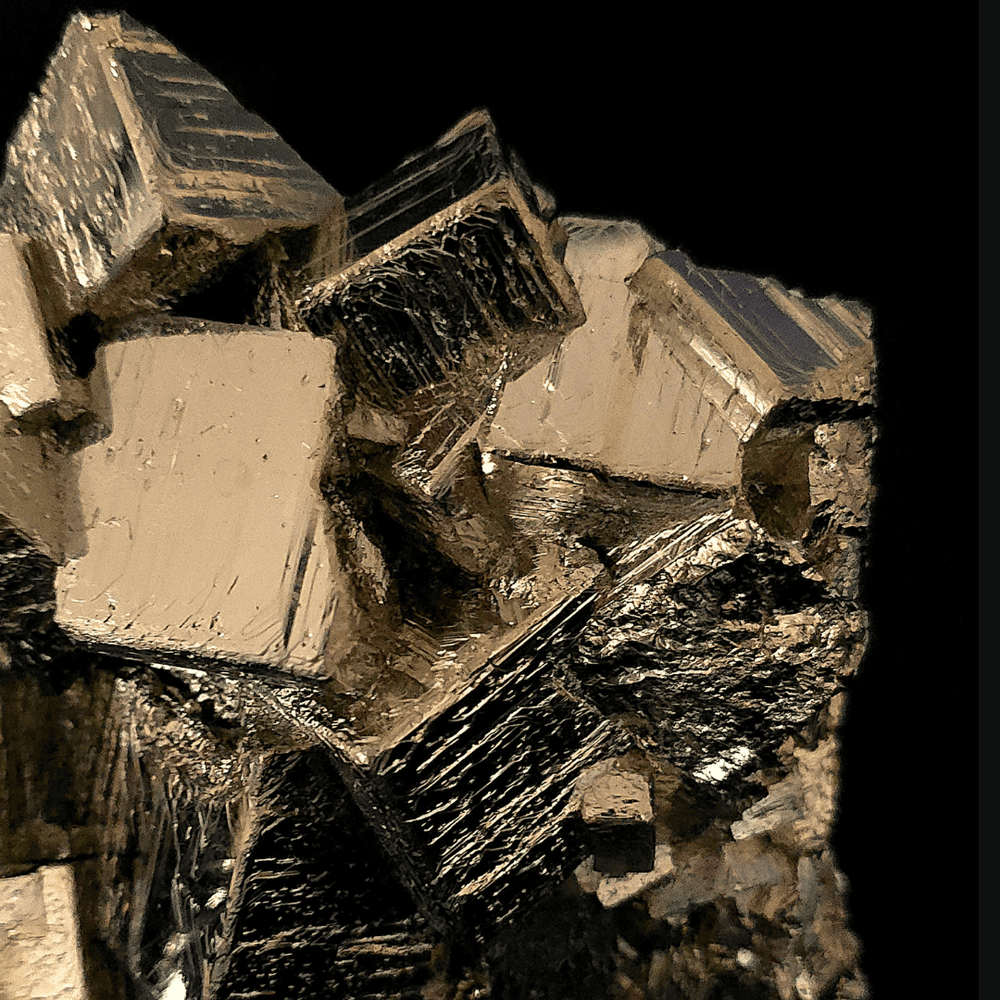 Raw Natural Pyrite Crystal Cluster, Large Iron Pyrite Cubes, Fools Gold Mineral Specimen - Earth Perfection