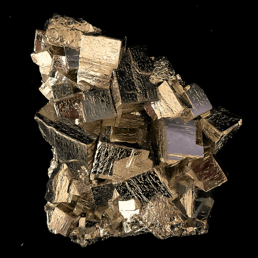 Raw Natural Pyrite Crystal Cluster, Large Iron Pyrite Cubes, Fools Gold Mineral Specimen - Earth Perfection