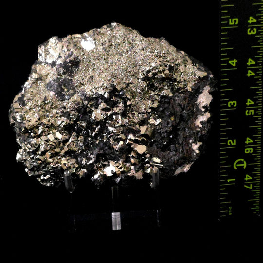 Raw Pyrite Sphalerite Mineral Specimen, Natural Rare Gold Pyrite Crystal, 3 Lb Dodecahedron Pyritohedral Pyrite - Earth Perfection