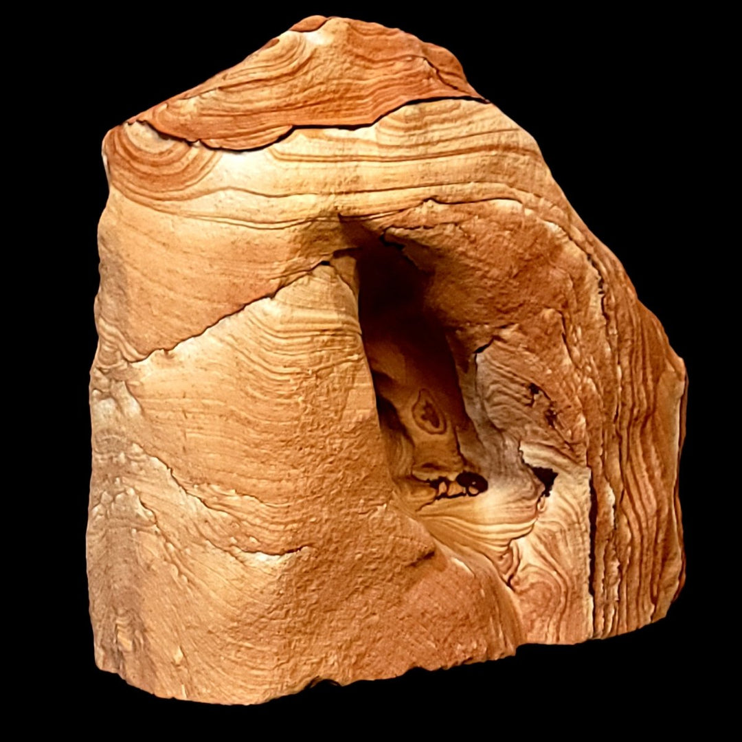 Sandstone Arch Large 52 Lb Home Decor Sculpture, Raw Navajo Sand Stone & Hematite - Earth Perfection