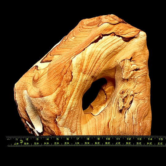 Sandstone Arch Large 52 Lb Home Decor Sculpture, Raw Navajo Sand Stone & Hematite - Earth Perfection