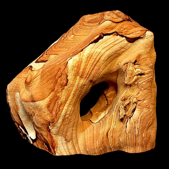 Sandstone Arch Large 52 Lb Home Decor Sculpture, Raw Navajo Sand Stone & Hematite - Earth Perfection