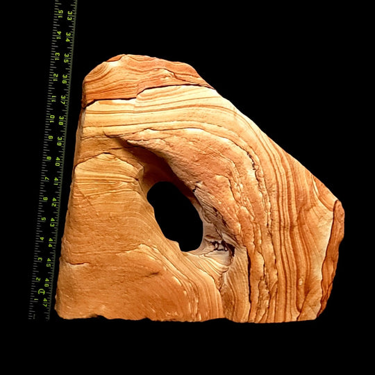 Sandstone Arch Large 52 Lb Home Decor Sculpture, Raw Navajo Sand Stone & Hematite - Earth Perfection