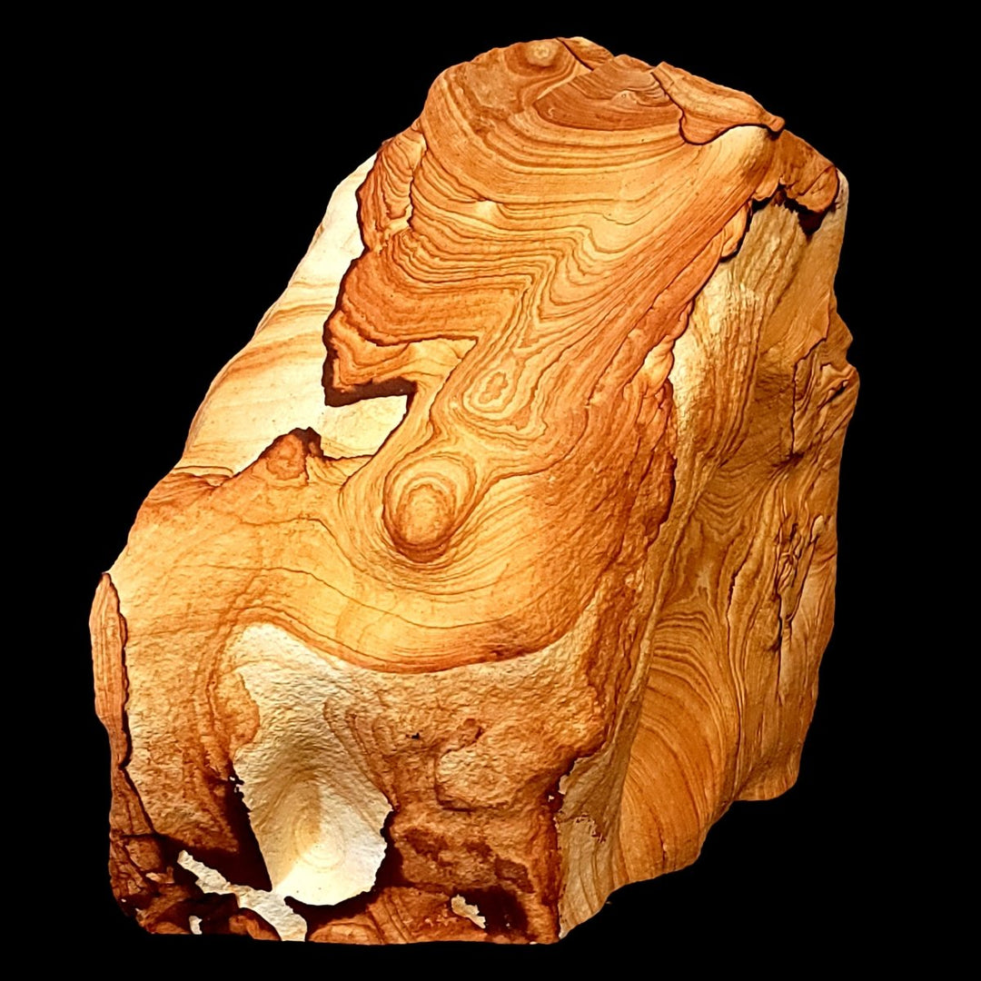 Sandstone Arch Large 52 Lb Home Decor Sculpture, Raw Navajo Sand Stone & Hematite - Earth Perfection