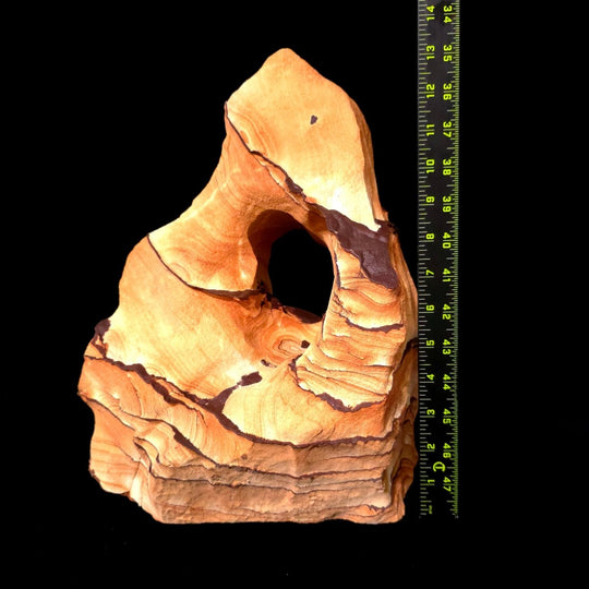 Sandstone Arch With Hematite Large 30 Lb, Raw Rough Picture Sand Stone Sculpture - Earth Perfection