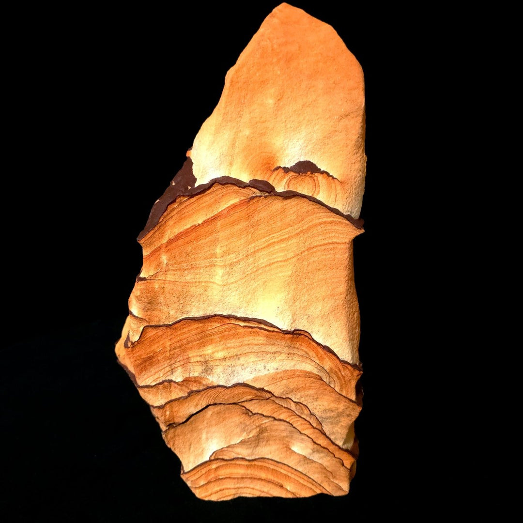 Sandstone Arch With Hematite Large 30 Lb, Raw Rough Picture Sand Stone Sculpture - Earth Perfection