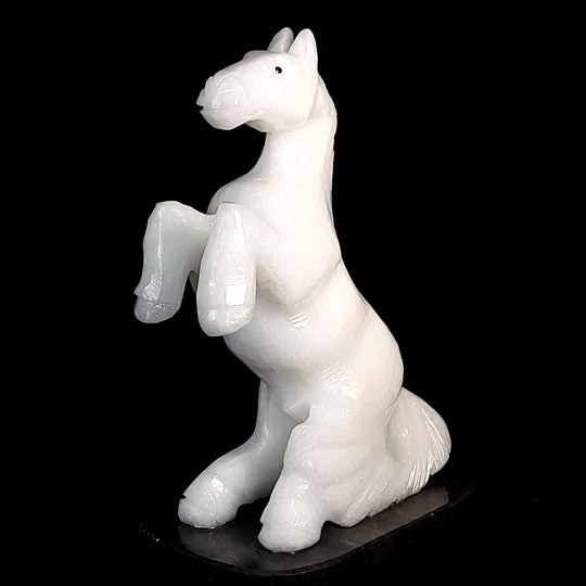 Standing Horse Figurine, Equestrian Home Decor Gift, White Horse Crystal Sculpture - Earth Perfection