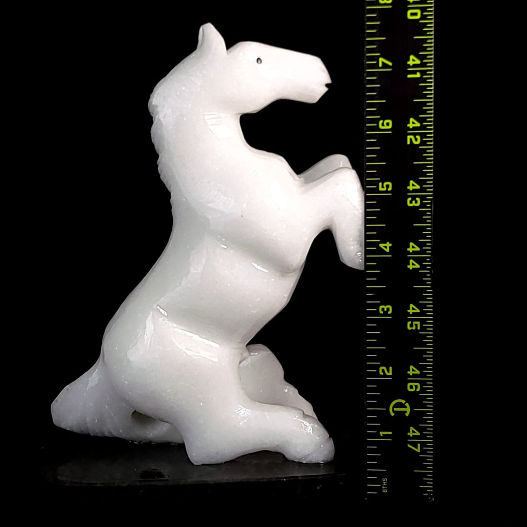 Standing Horse Figurine, Equestrian Home Decor Gift, White Horse Crystal Sculpture - Earth Perfection