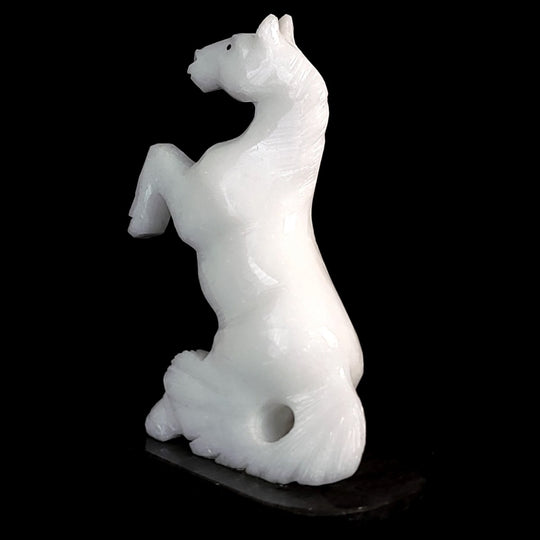 Standing Horse Figurine, Equestrian Home Decor Gift, White Horse Crystal Sculpture - Earth Perfection