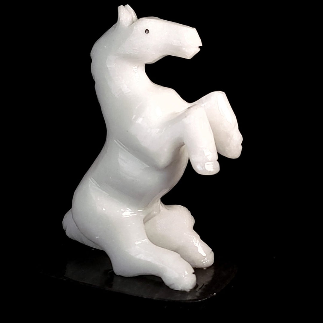 Standing Horse Figurine, Equestrian Home Decor Gift, White Horse Crystal Sculpture - Earth Perfection