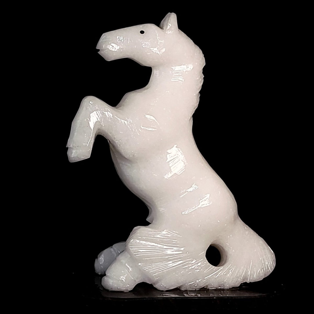 Standing Horse Figurine, Equestrian Home Decor Gift, White Horse Crystal Sculpture - Earth Perfection