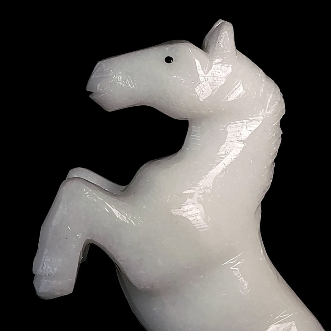 Standing Horse Figurine, Equestrian Home Decor Gift, White Horse Crystal Sculpture - Earth Perfection