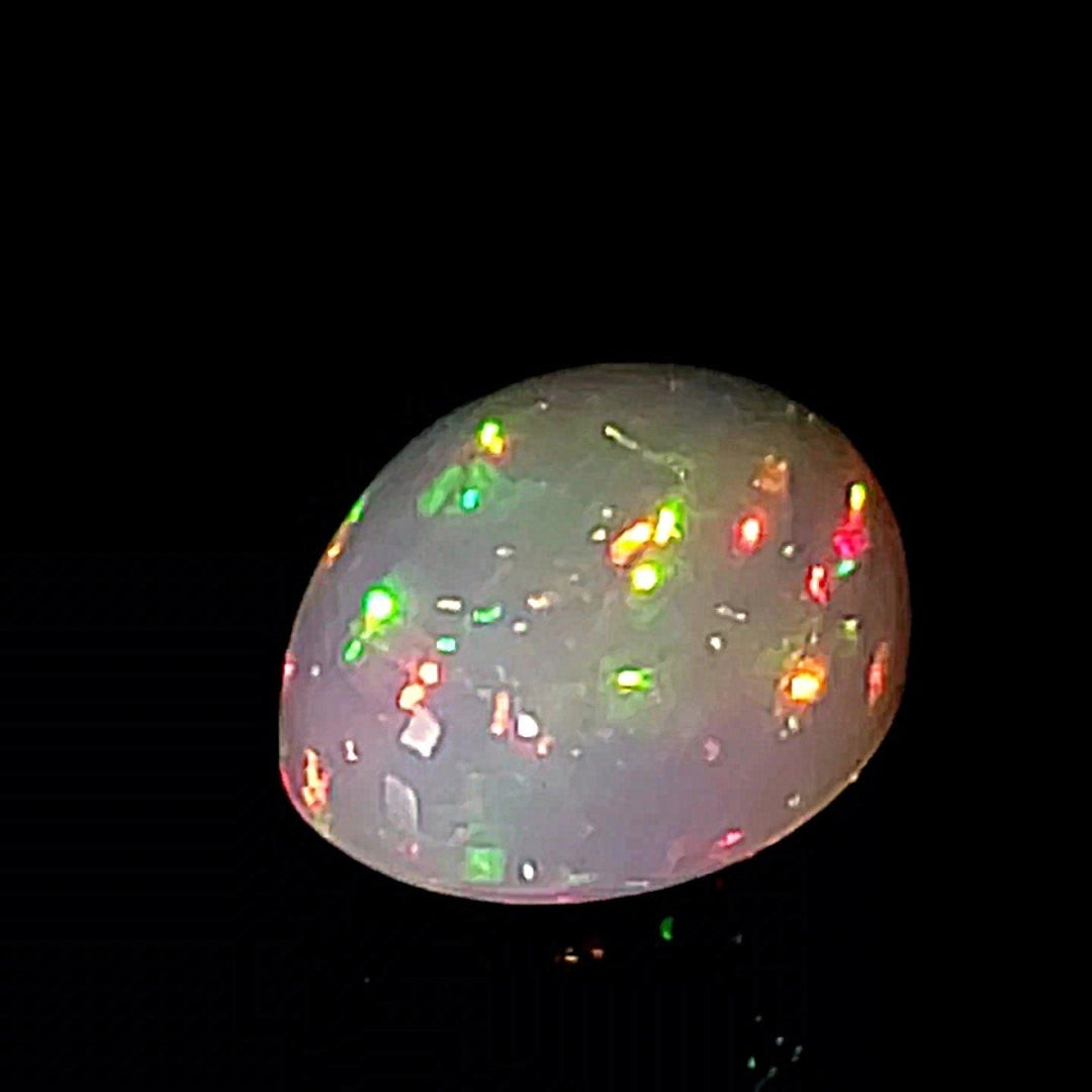 Welo Opal From Ethiopia! 14 Cts Large Dazzling Oval Gemstone, Galaxy Fire Rainbow Crystal Opal! - Earth Perfection