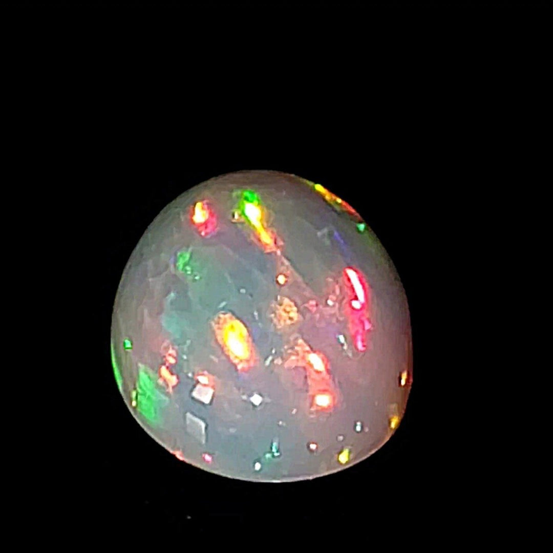 Welo Opal From Ethiopia! 14 Cts Large Dazzling Oval Gemstone, Galaxy Fire Rainbow Crystal Opal! - Earth Perfection